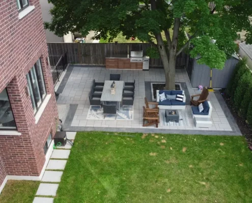 project aerial shot backyard