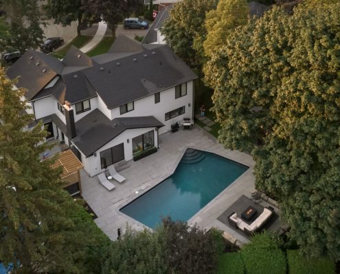Backyard landscaping Markham project