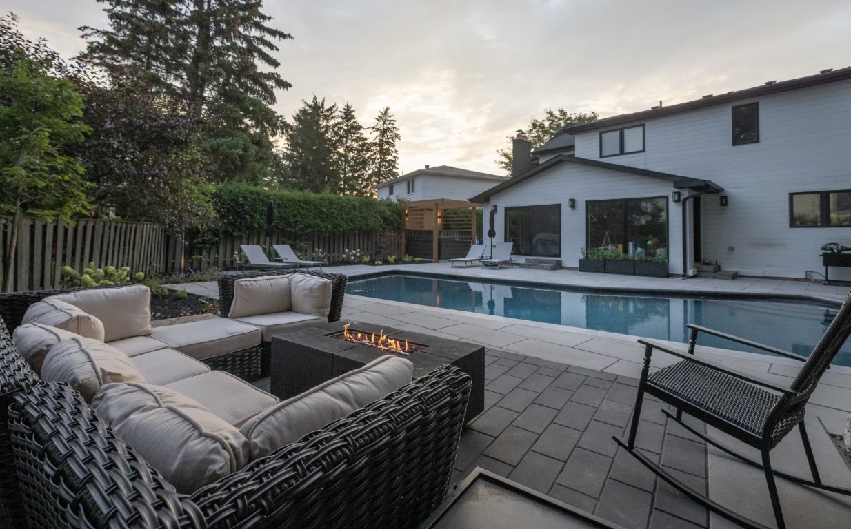 Backyard landscaping Markham project