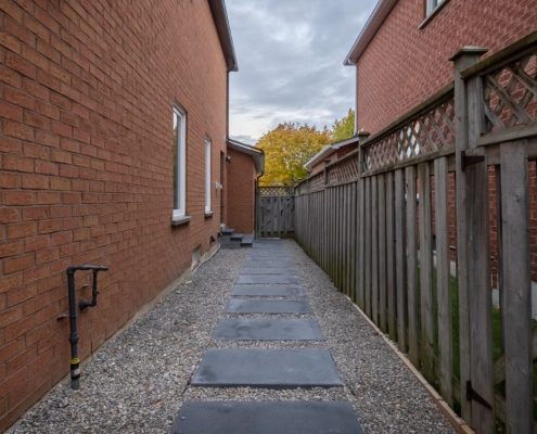 backyard landscaping project in Thornhill