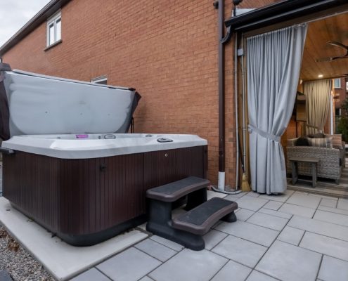 backyard landscaping project in Thornhill