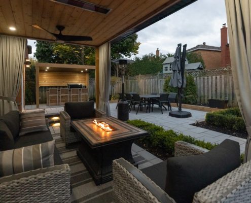 backyard landscaping project in Thornhill