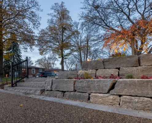 front yard landscaping scarborough retaining walls