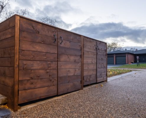 front yard landscaping scarborough wood storage shed