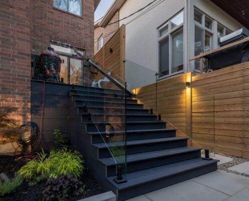 toronto home interlocking backyard