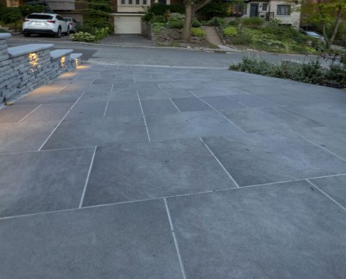 Backyard interlocking Driveway