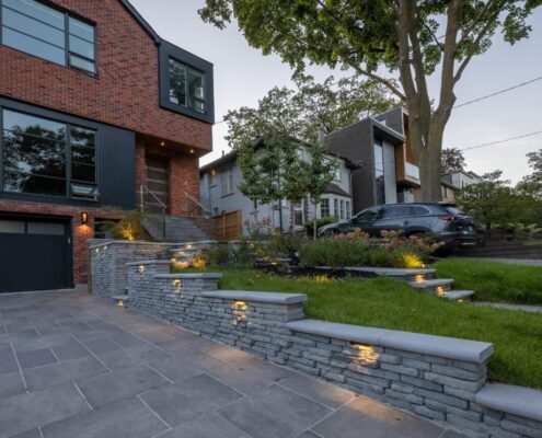 interlocking Front yard Steps