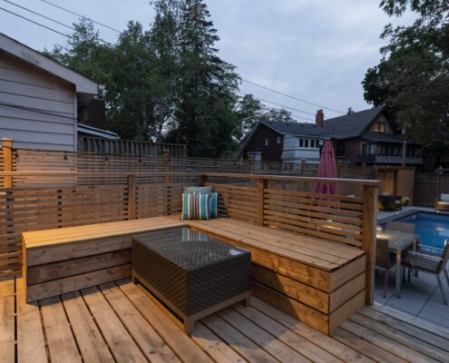 deck pool backyard interlocking
