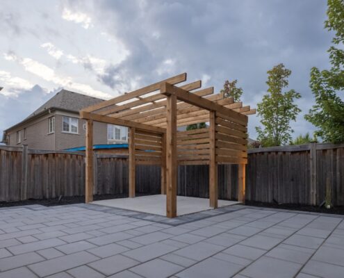 driveway backyard porch