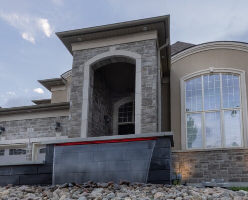 driveway porch waterfall