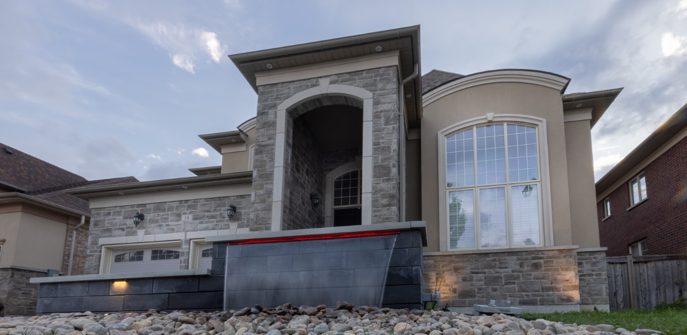 driveway porch waterfall