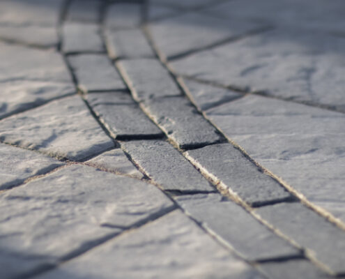 interlocked backyard pavement