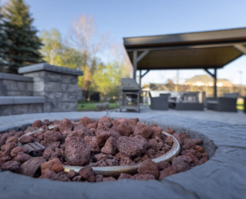 interlocked backyard vaughan firepit