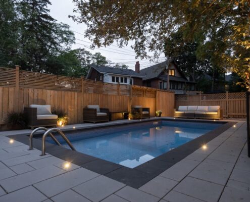 pool backyard interlocking toronto