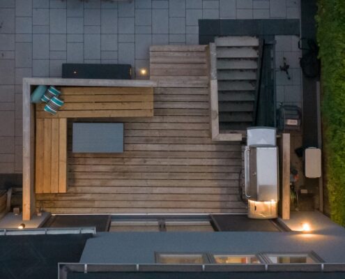 toronto backyard interlocking deck