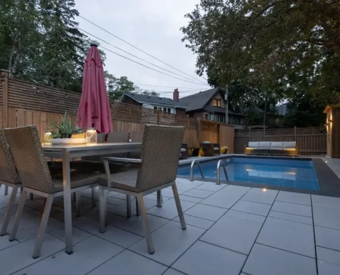 toronto pool backyard interlocking