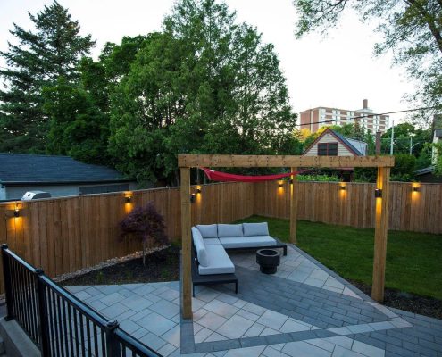 backyard driveway oasis interlocking