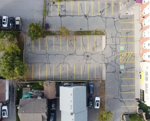 commercial lot crack filling rexdale