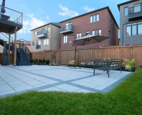 Custom backyard interlocking lorne park