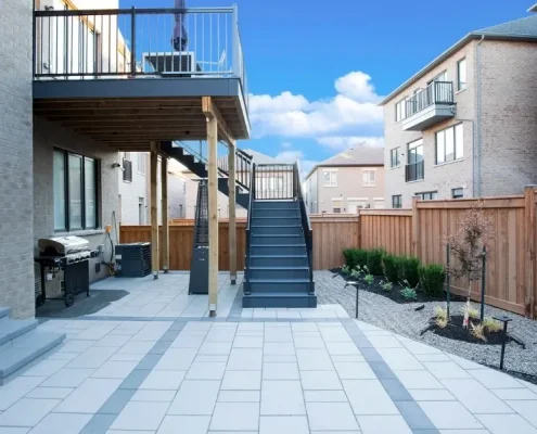 Custom patio backyard lorne park