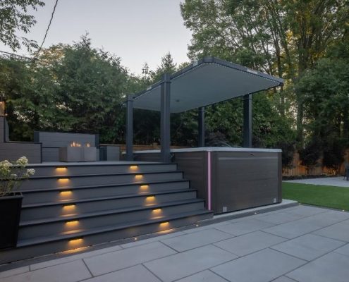 Gorgeous Backyard Serenity Interlocking Landscaping Riverdale