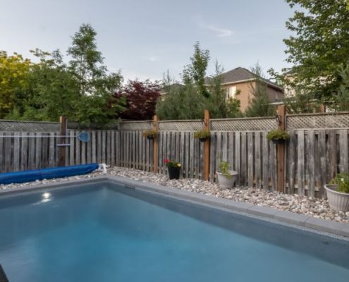 backyard pool custom stone