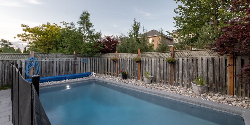 backyard pool custom stone