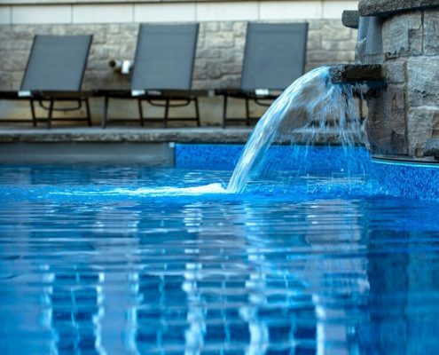 big Interlocking Pool backyard