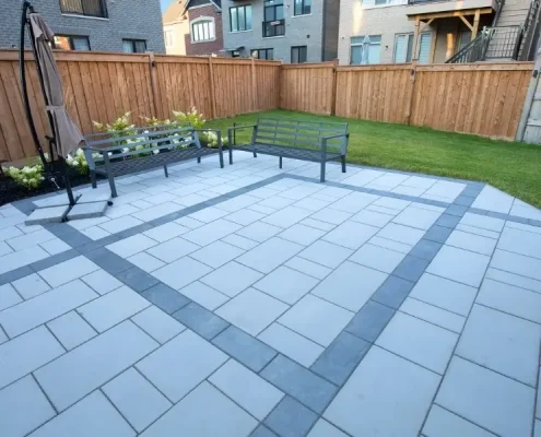 custom backyard interlocking