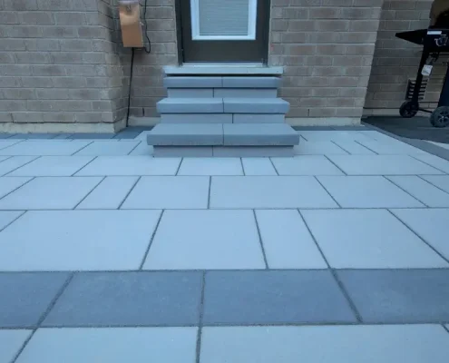 patio backyard interlocking lorne park