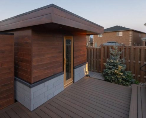 backyard landscaping interlocking renovation lawerence park luxurious zen