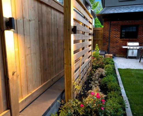 backyard renovation landscaping moss park