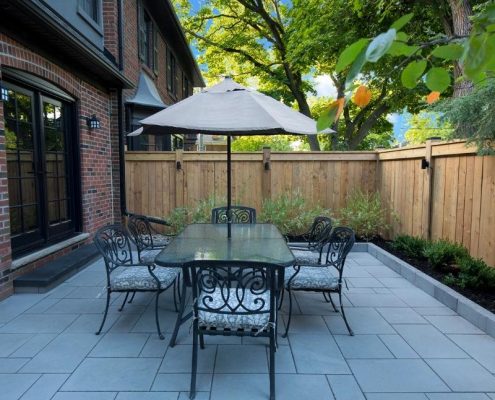 backyard renovation moss park custom landscaping