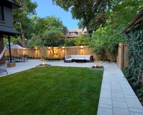 beautiful backyard renovation landscaping moss park