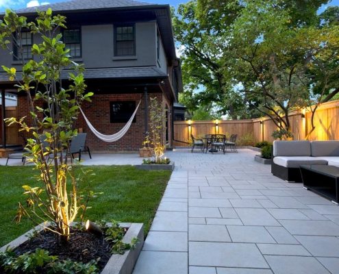 custom renovation landscaping backyard moss park