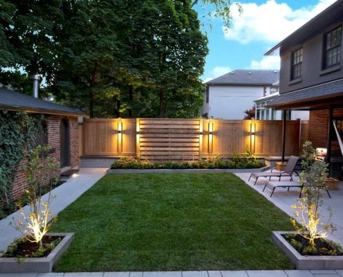 new backyard renovation landscaping moss park
