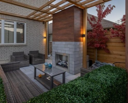 zen landscaping interlocking renovation lawerence park backyard 1