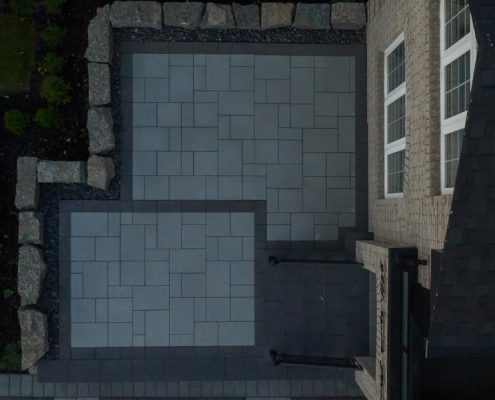 zen luxurious backyard landscaping interlocking lawerence park renovation