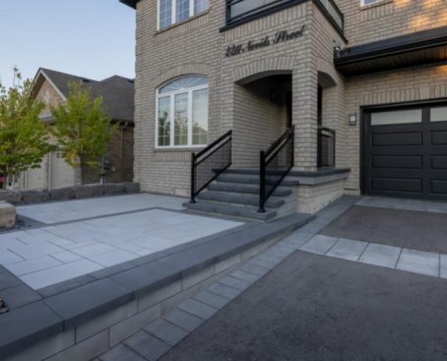 zen luxurious renovation lawerence park backyard interlocking