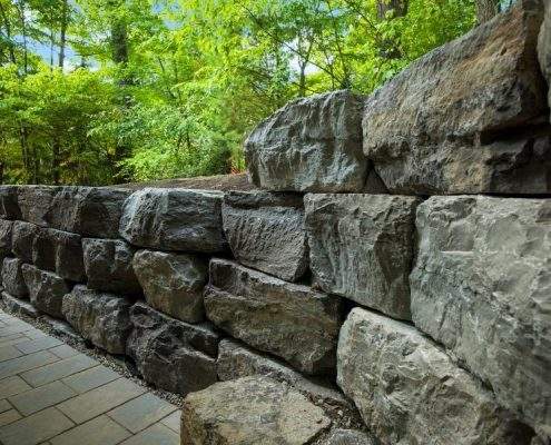 AHS Breathtaking Custom Retaining Wall Stones Steps Landscaping Project Lisgar 1