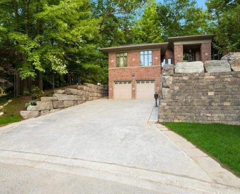 Breathtaking Custom Retaining Wall Stones Steps Landscaping Lisgar Project