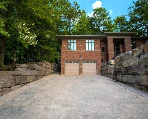 Breathtaking Custom Retaining Wall Stones Steps Landscaping Project Lisgar
