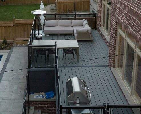 backyard pvc patio interlocking
