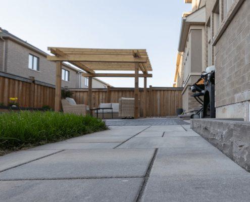 action home services magnolia interlocking patio backyard