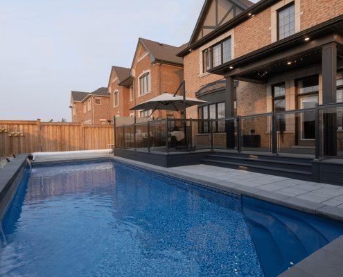 streamside backyard renovation