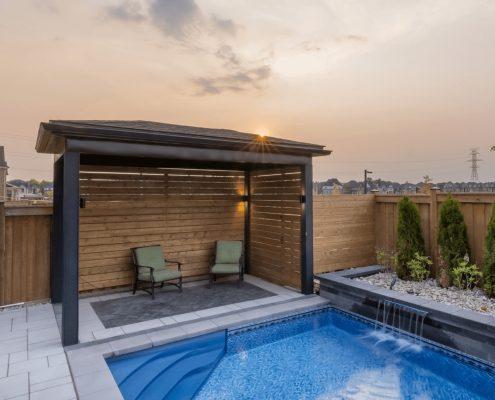 streamside pool installation