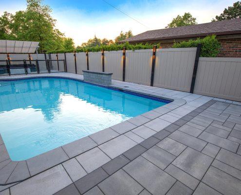 pool interlocking installation