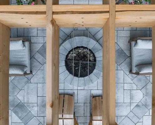 beautiful outdoor firepit toronto backyard
