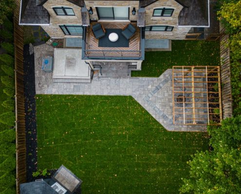 connecting stone patio