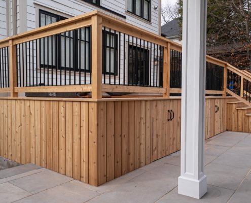 creative deck design with storage